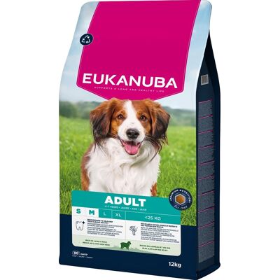 EUKANUBA Adult Small Medium Breeds Lamb Rice 12 kg száraz kutyatáp kis- és közepes testű kutyáknak, gazdag bárányhúsban és rizsben EUKANUBA Adult Small Medium Breeds Lamb Rice 12 kg száraz kutyatáp kis- és közepes testű kutyáknak, gazdag bárányhúsban és rizsben