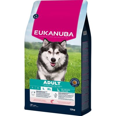 EUKANUBA Adult Large Breeds Salmon Barlej 12 kg száraz kutyatáp nagytestű kutyák számára, gazdag lazacban és árpában EUKANUBA Adult Large Breeds Salmon Barlej 12 kg száraz kutyatáp nagytestű kutyák számára, gazdag lazacban és árpában