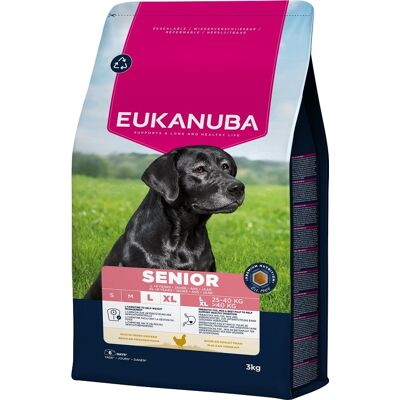 EUKANUBA Senior Large Breeds Chicken 3 kg száraz táp idős nagytestű kutyáknak friss csirkével EUKANUBA Senior Large Breeds Chicken 3 kg száraz táp idős nagytestű kutyáknak friss csirkével