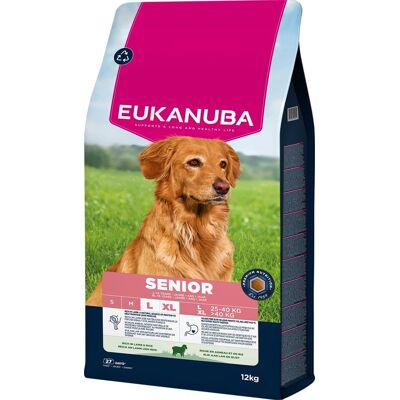 EUKANUBA Senior Large Breeds Lamb Rice 12 kg száraz táp idős nagytestű kutyáknak, gazdag bárányhúsban és rizsben EUKANUBA Senior Large Breeds Lamb Rice 12 kg száraz táp idős nagytestű kutyáknak, gazdag bárányhúsban és rizsben