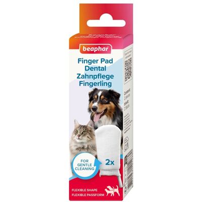 BEAPHAR Finger Pad Dental 2 db ujjakra húzható fogtisztító a kutyák és macskák számára BEAPHAR Finger Pad Dental 2 db ujjakra húzható fogtisztító a kutyák és macskák számára