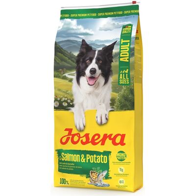JOSERA Salmon and Potato Adult 12,5kg gabonamentes kutyatáp érzékeny gyomrú kutyáknak JOSERA Salmon and Potato Adult 12,5kg gabonamentes kutyatáp érzékeny gyomrú kutyáknak