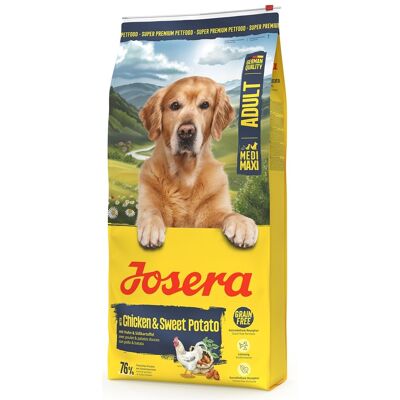 JOSERA Chicken with Sweet Potato Adult 12,5kg gabonamentes eledel közepes és nagytestű fajták számára JOSERA Chicken with Sweet Potato Adult 12,5kg gabonamentes eledel közepes és nagytestű fajták számára