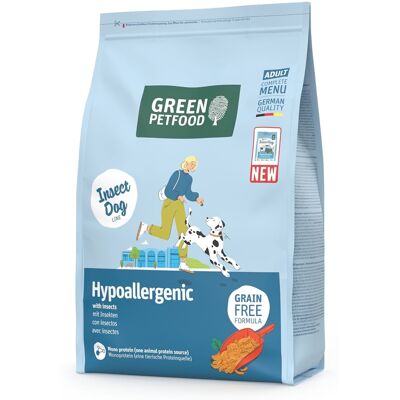 GREEN PETFOOD InsectDog Hypoallergenic 3kg gabonamentes rovarfehérjével készült kutyatáp GREEN PETFOOD InsectDog Hypoallergenic 3kg gabonamentes rovarfehérjével készült kutyatáp