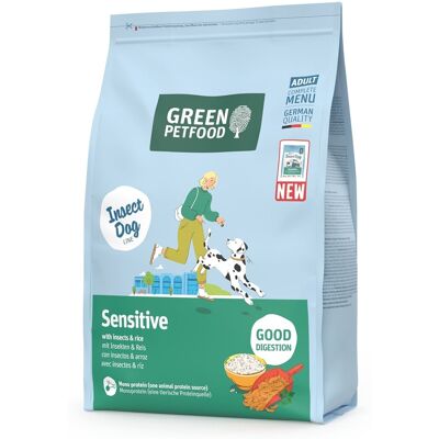 GREEN PETFOOD InsectDog Sensitive 3kg érzékeny kutyák számára rovarokkal és rizzsel GREEN PETFOOD InsectDog Sensitive 3kg érzékeny kutyák számára rovarokkal és rizzsel