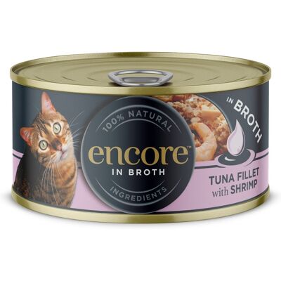 ENCORE Cat Tuna Fillet with Shrimp in Broth tonhalfilé garnélarákkal levesben 70 g ENCORE Cat Tuna Fillet with Shrimp in Broth tonhalfilé garnélarákkal levesben 70 g