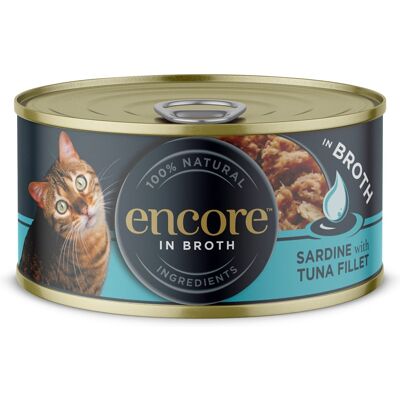 ENCORE Cat Sardine with Tuna Fillet in Broth szardínia tonhallal a húslevelben 70 g ENCORE Cat Sardine with Tuna Fillet in Broth szardínia tonhallal a húslevelben 70 g