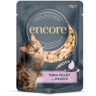 ENCORE Cat Tuna Fillet with Prawn tonhalfilé garnélarákkal levesben 70 g ENCORE Cat Tuna Fillet with Prawn tonhalfilé garnélarákkal levesben 70 g