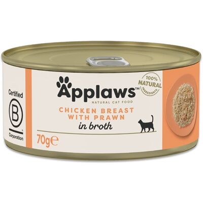 APPLAWS Cat Adult Chicken with Prawn in Broth csirke mellehús garnélával levesben 70 g APPLAWS Cat Adult Chicken with Prawn in Broth csirke mellehús garnélával levesben 70 g