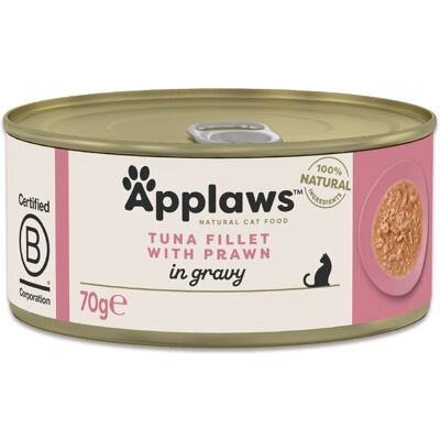 APPLAWS Cat Adult Tuna with Prawn in Gravy tonhalfilé garnélarákkal, mártásban 70 g APPLAWS Cat Adult Tuna with Prawn in Gravy tonhalfilé garnélarákkal, mártásban 70 g