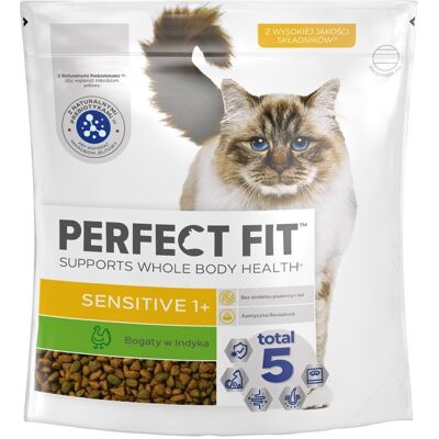 PERFECT FIT Sensitive 1+ 1,4 kg száraz teljes értékű táplálék felnőtt macskák számára, pulykával gazdagítva PERFECT FIT Sensitive 1+ 1,4 kg száraz teljes értékű táplálék felnőtt macskák számára, pulykával gazdagítva
