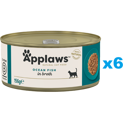 APPLAWS Cat Óceáni halak húslevesben 6x156 g APPLAWS Cat Óceáni halak húslevesben 6x156 g