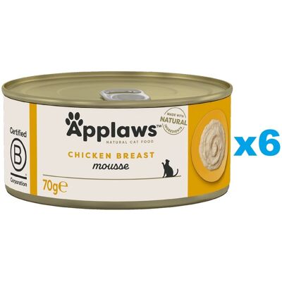 APPLAWS Cat Csirke mousse 6x70g APPLAWS Cat Csirke mousse 6x70g