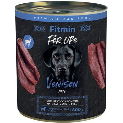 FITMIN For Life Venison Pate 800 g vadhúsos pástét kutyáknak FITMIN For Life Venison Pate 800 g vadhúsos pástét kutyáknak