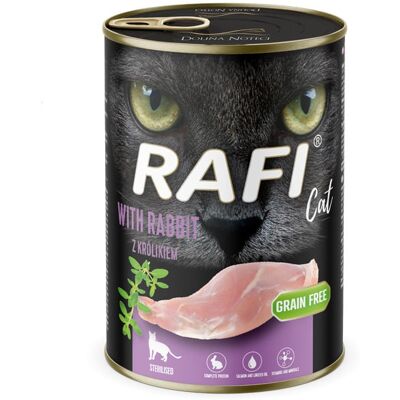 RAFI Cat Adult nyúllal 400 g nedves táplálék ivartalanított macskák számára RAFI Cat Adult nyúllal 400 g nedves táplálék ivartalanított macskák számára