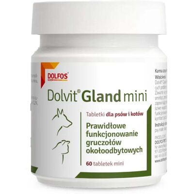 DOLFOS Dolvit Gland Mini 60 tabl. készítmény a végbélnyílás körüli mirigyek megfelelő működéséhez kutyák és macskák számára DOLFOS Dolvit Gland Mini 60 tabl. készítmény a végbélnyílás körüli mirigyek megfelelő működéséhez kutyák és macskák számára