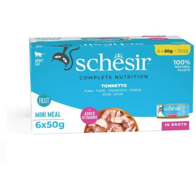 Schesir Tonhal vízben 6 x 50 g - Nedves macskatáp Schesir Tonhal vízben 6 x 50 g - Nedves macskatáp