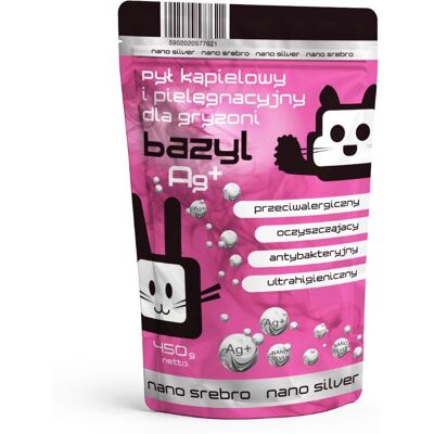 BAZYL - Ag+ Bentonite Powder 450 g - Ag+ - Pet grooming powder BAZYL - Ag+ Bentonite Powder 450 g - Ag+ - Pet grooming powder