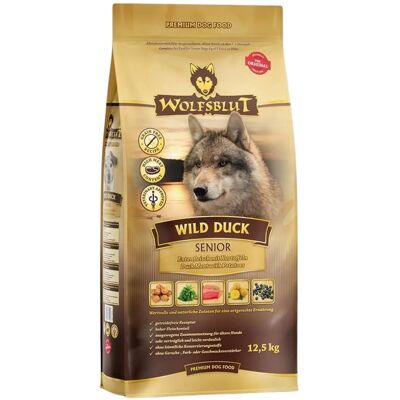 WOLFSBLUT Wild Duck Senior szárazeledel idősebb kutyáknak kacsával és burgonyával 12,5 kg WOLFSBLUT Wild Duck Senior szárazeledel idősebb kutyáknak kacsával és burgonyával 12,5 kg