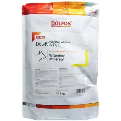 DOLFOS Dolvit Kalcium-foszfát AD3E 1kg Az erős csontokért és immunrendszerért DOLFOS Dolvit Kalcium-foszfát AD3E 1kg Az erős csontokért és immunrendszerért