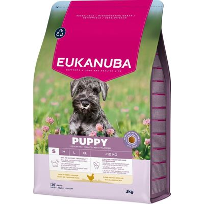EUKANUBA Puppy Small Breeds Chicken 3 kg száraz kutyatáp kiskutyák számára, gazdag friss csirkében EUKANUBA Puppy Small Breeds Chicken 3 kg száraz kutyatáp kiskutyák számára, gazdag friss csirkében
