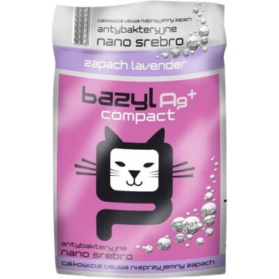 BAZYL Ag+ Compact Lavender 5 l levendula illatú bentonit macskaalom BAZYL Ag+ Compact Lavender 5 l levendula illatú bentonit macskaalom
