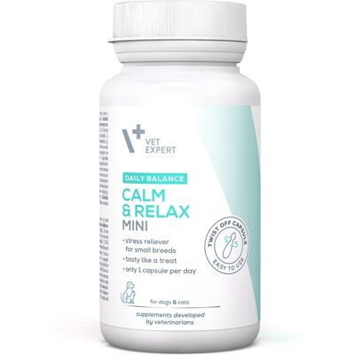 VETEXPERT VET EXPERT Daily Balance Calm and Relax Mini stresszkezelés kis kutyák és macskák számára 30 kapszula VETEXPERT VET EXPERT Daily Balance Calm and Relax Mini stresszkezelés kis kutyák és macskák számára 30 kapszula