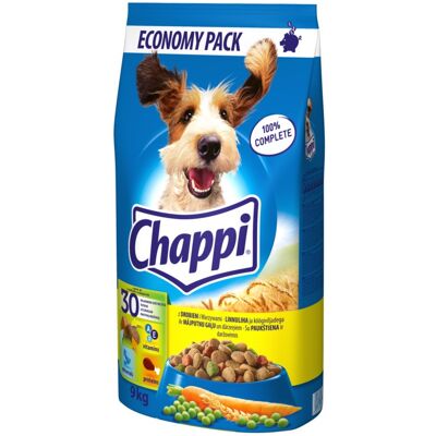 Chappi 9kg Komplett és kiegyensúlyozott száraz kutyaeledel Chappi 9kg Komplett és kiegyensúlyozott száraz kutyaeledel