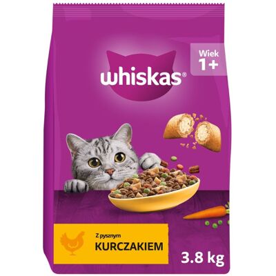 WHISKAS Adult csirkével 3,8 kg – száraz eledel felnőtt macskáknak WHISKAS Adult csirkével 3,8 kg – száraz eledel felnőtt macskáknak