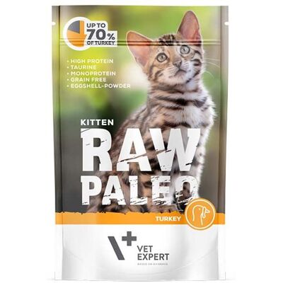 VETEXPERT RAW PALEO Kitten turkey 100 g nedves cicatáp pulyka VETEXPERT RAW PALEO Kitten turkey 100 g nedves cicatáp pulyka