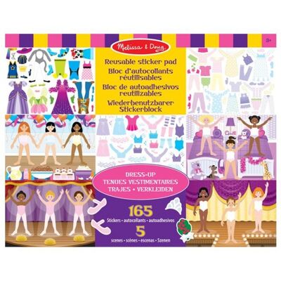 Melissa & Doug újrafelhasználható matricák alátéttel - öltöztetés Melissa & Doug újrafelhasználható matricák alátéttel - öltöztetés
