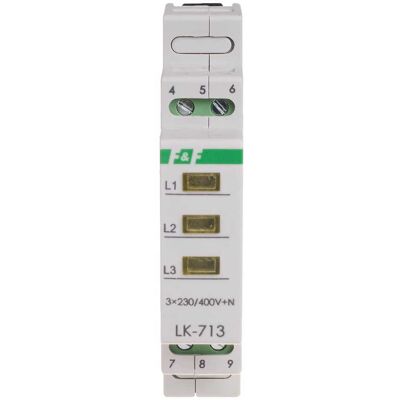 F&F Filipowski Feszültségjelző - Többszínű LED - 3×230 V+N F&F Filipowski Feszültségjelző - Többszínű LED - 3×230 V+N