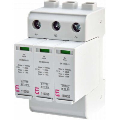 Etitec PV Túláramvédő Modell 1100/20 Y - Védelem PV-rendszerekhez Etitec PV Túláramvédő Modell 1100/20 Y - Védelem PV-rendszerekhez