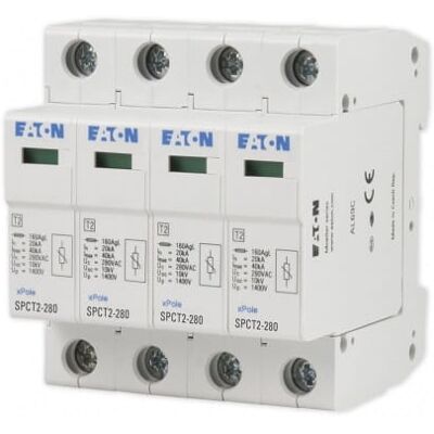 Eaton SPCT2-280/4 Túlfeszültségvédő - 20kA, 280VAC Eaton SPCT2-280/4 Túlfeszültségvédő - 20kA, 280VAC