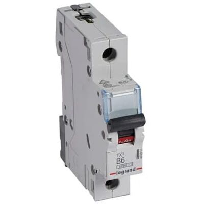 Legrand túláramvédelmi megszakító B 6A 1P 6kA S 301 TX3 Legrand túláramvédelmi megszakító B 6A 1P 6kA S 301 TX3