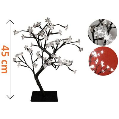 NEXOS Dekoratív LED fa virágokkal 45 cm hideg fehér NEXOS Dekoratív LED fa virágokkal 45 cm hideg fehér