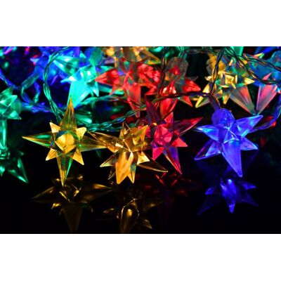 Nexos Karácsonyi LED Szalag - Színes Csillagok, 40 LED Nexos Karácsonyi LED Szalag - Színes Csillagok, 40 LED