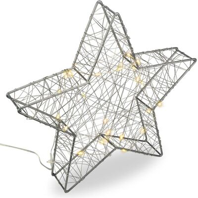 Nexos Karácsonyi csillag 3D - 25 LED ezüst Nexos Karácsonyi csillag 3D - 25 LED ezüst
