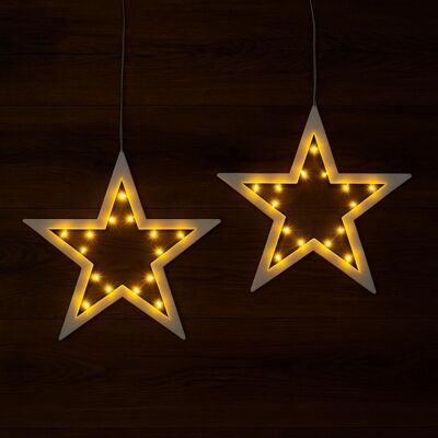 NEXOS Karácsonyi csillag készlet 20 LED meleg fehér NEXOS Karácsonyi csillag készlet 20 LED meleg fehér