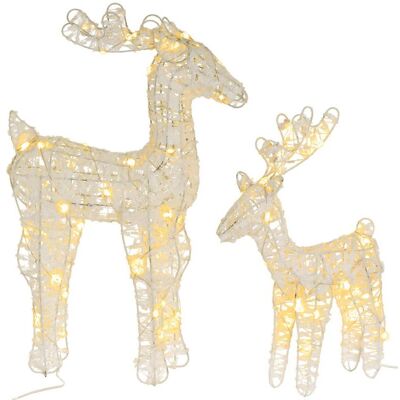 NEXOS Rénszarvas készlet 45 LED időzítővel 2 db meleg fehér NEXOS Rénszarvas készlet 45 LED időzítővel 2 db meleg fehér