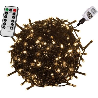VOLTRONIC® Fényfüzér 200 LED Meleg fehér sötét + vezérlő VOLTRONIC® Fényfüzér 200 LED Meleg fehér sötét + vezérlő