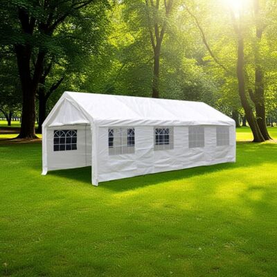 Garthen Kerti sátor 32m² - acélcsövek PE ponyva 4 x 8 m Garthen Kerti sátor 32m² - acélcsövek PE ponyva 4 x 8 m