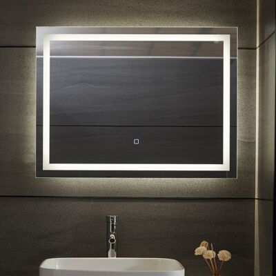 AQUAMARIN Fürdőszobatükör LED világítás 80 x 60 cm 28 W AQUAMARIN Fürdőszobatükör LED világítás 80 x 60 cm 28 W