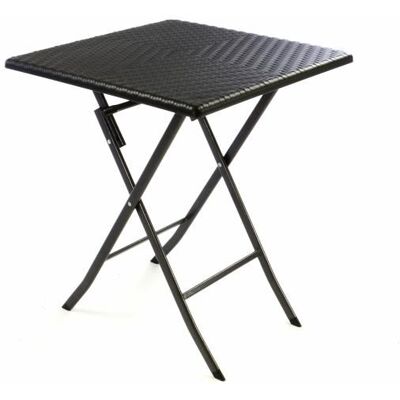 GARTHEN Összecsukható kerti asztal rattan 75 x 61 x 61 cm GARTHEN Összecsukható kerti asztal rattan 75 x 61 x 61 cm
