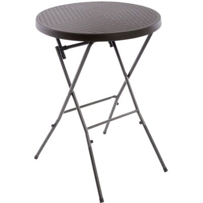 GARTHEN Kerti asztal rattan 110 cm barna GARTHEN Kerti asztal rattan 110 cm barna