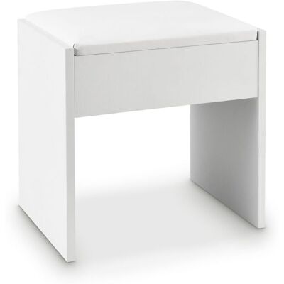 Juskys Taburet fésülködőasztalhoz 42 cm kárpitozott fehér Juskys Taburet fésülködőasztalhoz 42 cm kárpitozott fehér