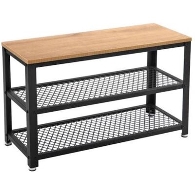 Vasagle Cipőtartó paddal fém szerkezet 73x30x45 cm Vasagle Cipőtartó paddal fém szerkezet 73x30x45 cm