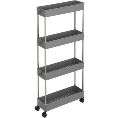 Songmics Mobil tárolókocsi 4 szintes 40 x 12,5 x 88 cm szürke Songmics Mobil tárolókocsi 4 szintes 40 x 12,5 x 88 cm szürke