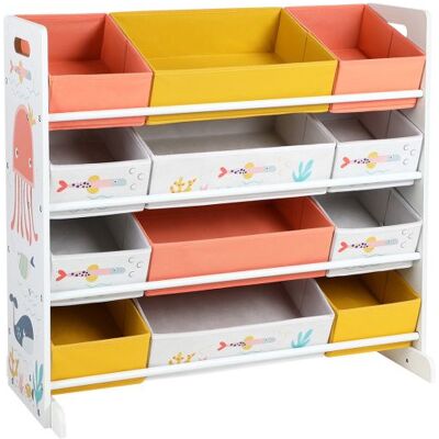 Songmics Gyerek tárolópolc doboz óceános motívummal 83 x 38 x78 cm Songmics Gyerek tárolópolc doboz óceános motívummal 83 x 38 x78 cm