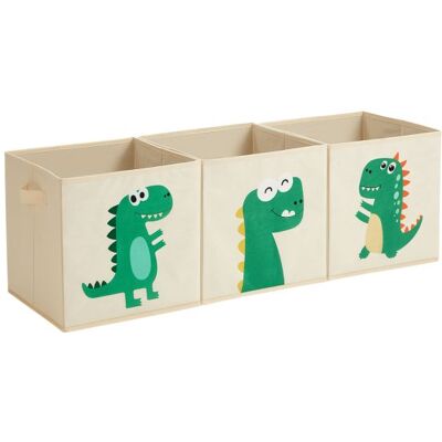 Songmics Tárolódoboz szett 3 db dinoszaurusz motívummal 30x30x30 cm Songmics Tárolódoboz szett 3 db dinoszaurusz motívummal 30x30x30 cm